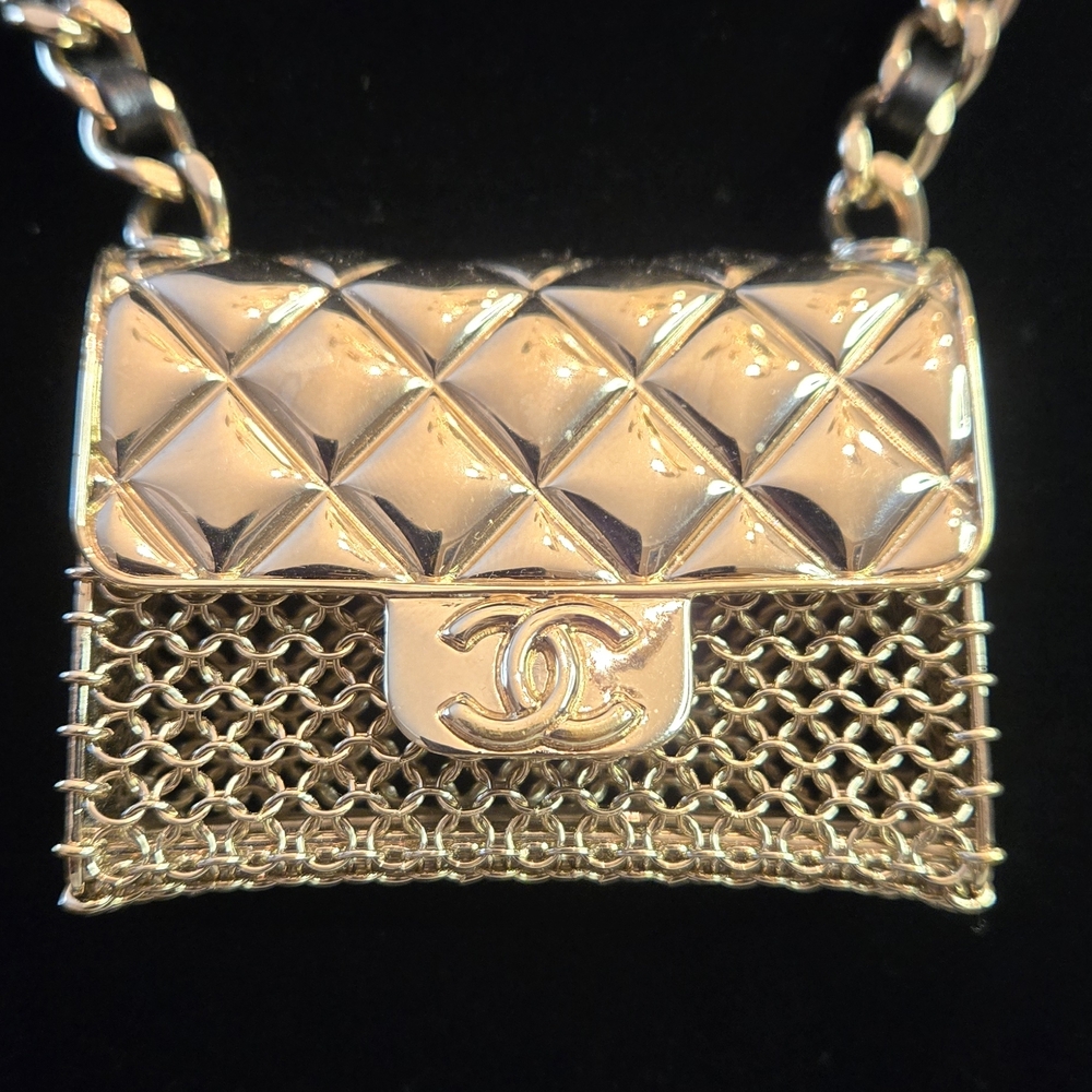Chanel Micro Bag Necklace - Gold - Picture 2 of 15
